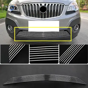 

For Buick Encore 2012-2016 Front Bumper Grill Lower Grille Metal Stripes Trim Car modification Car accessories