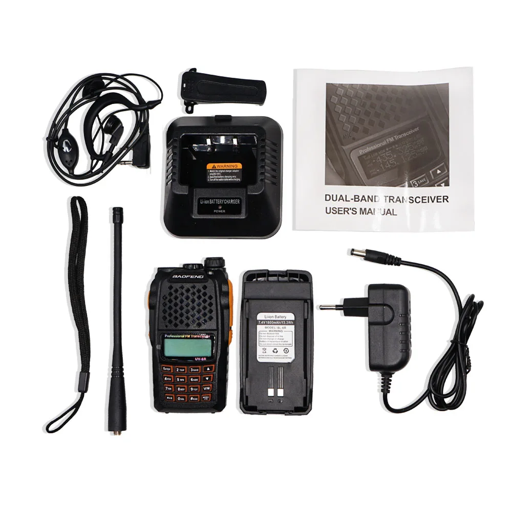 Most Popular dJHls 2 stücke Baofeng UV 6R Walkie Talkie 7W Dual Band Two Way Radio UV 6R FM Transceiver VOX Jagd Schinken CB Radio Upgrade UV 82 Übertragen