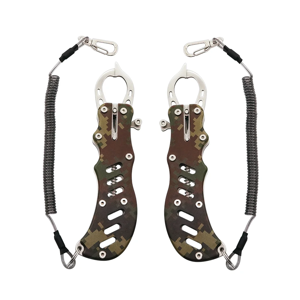 Fish Grip camouflage multi-functional Stainless Steel fish gripper Fish Lip Control  Carp Fishing Clamp New fishing gear