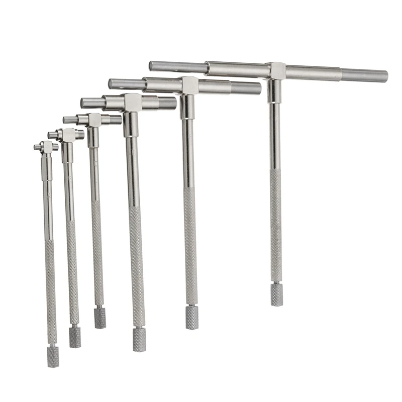 

6Pcs 8-150mm Precision Telescopic Gage Micrometer Bore Ruler Tool Micrometer Measurement Bore Measurement Engineers Tool Sets