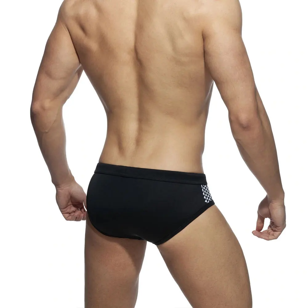 Black/White Men's Bikini Swimwear Simple Design Quality Briefs With/Without Sponge Pad Beach Shorts Athletics Swim Trunks swim trunks