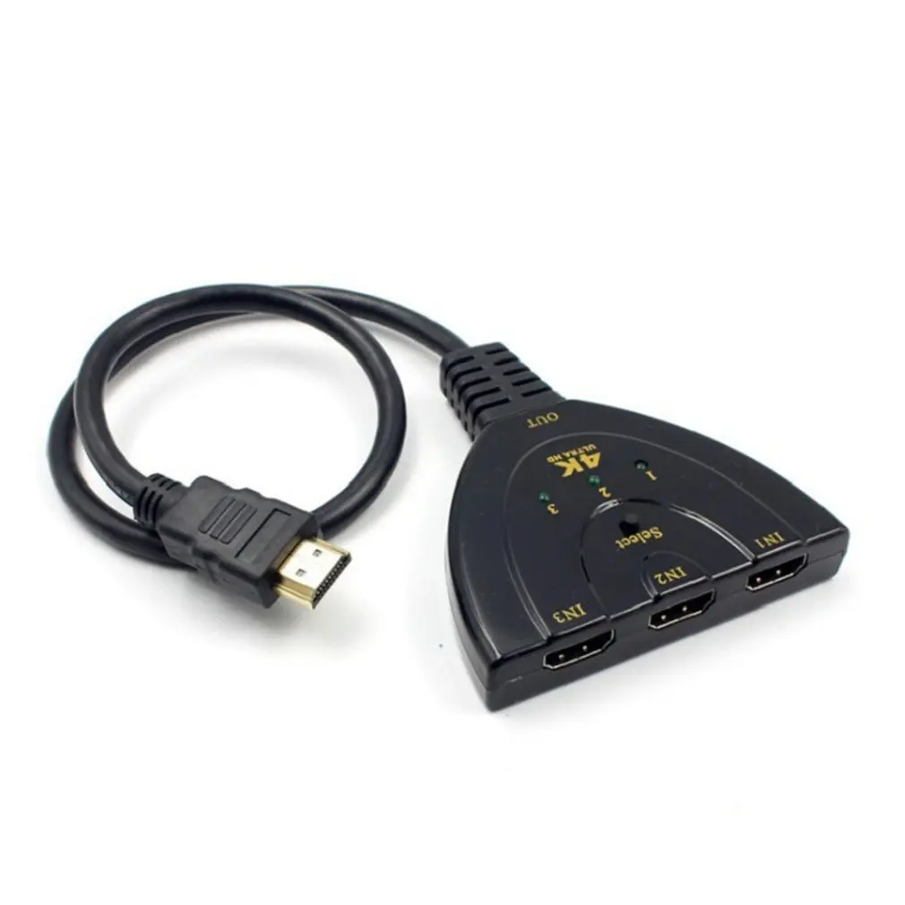 Мини 3 порта Переходник HDMI разветвитель Кабель 1.4b 4K* 2K 1080P Коммутатор HDMI коммутатор 3 в 1 выход порт концентратор для HDTV