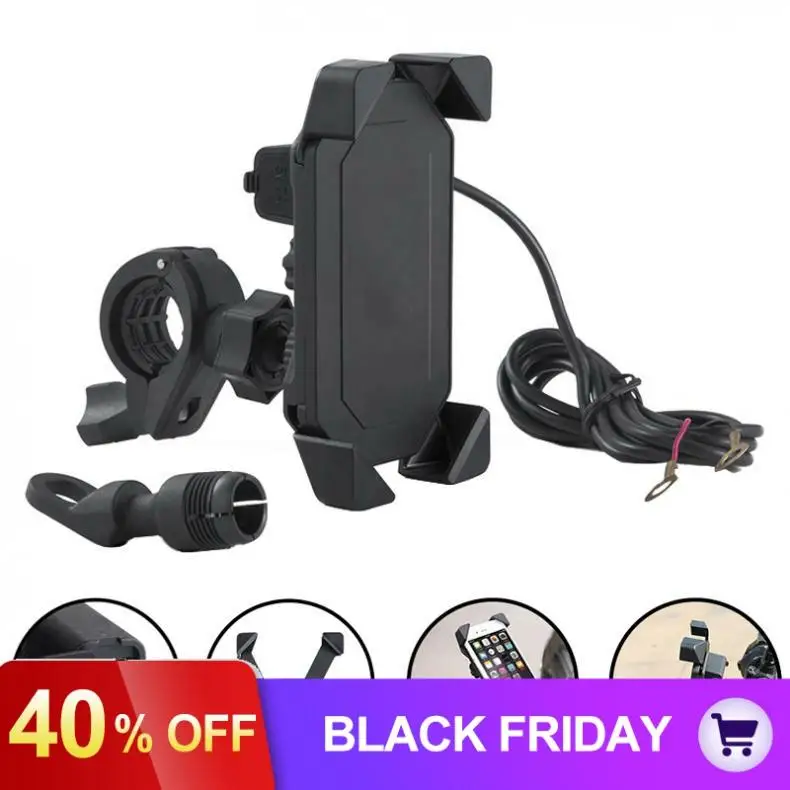 12 V-24 V DC 5V 2.1A мотоцикла USB Зарядное устройство телескопическая типа круглый стержень кронштейн мотоцикл Зарядное устройство для 3,5-7 дюймов мобильный телефон