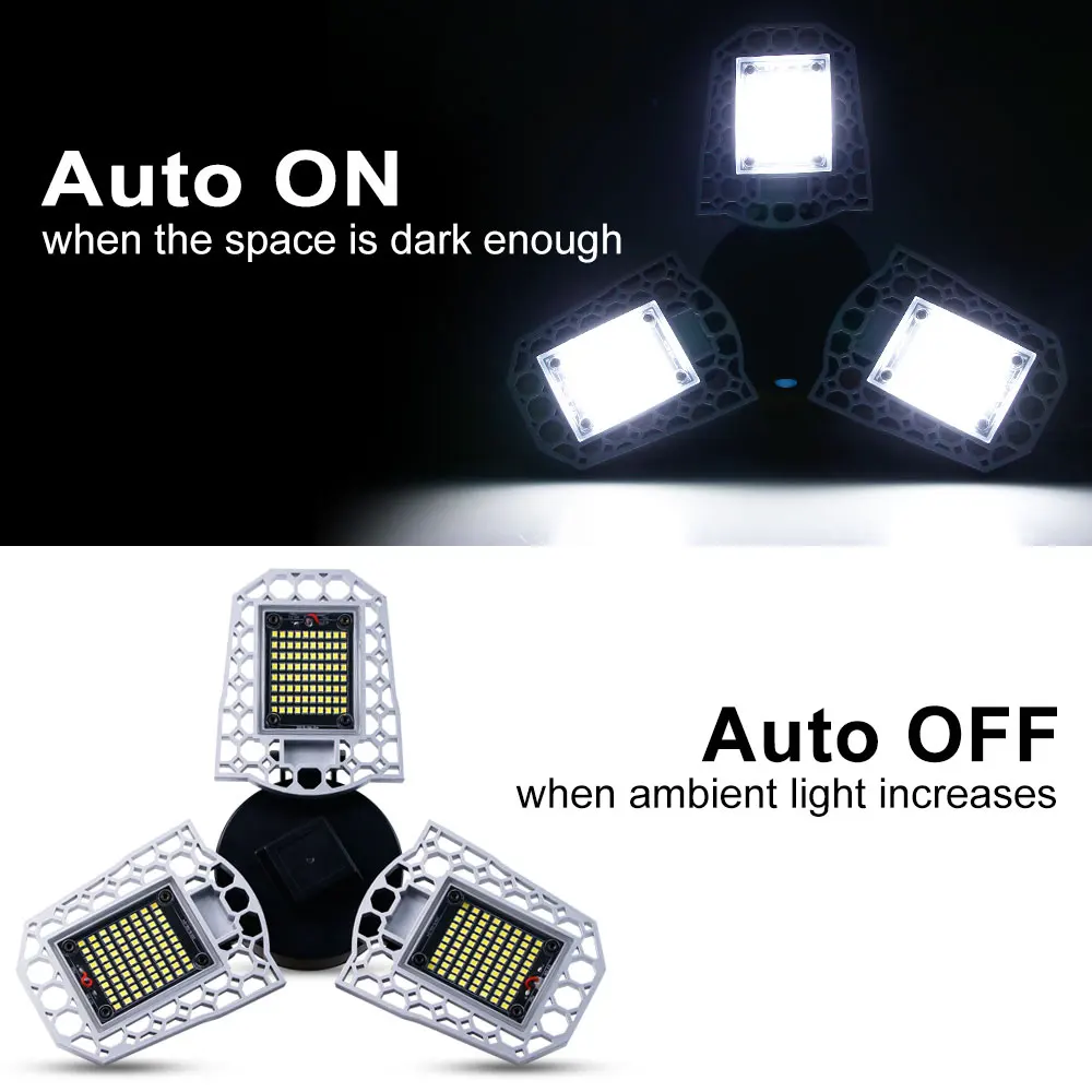 

E27 Led Lamp UFO LED Bulb Smart Light Sensor Bombillas Led 85-265V Waterproof Super Bright Square Parking Lighting 220V Lampada