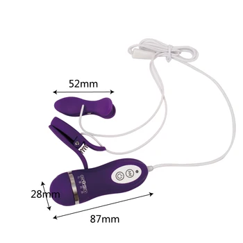 IKOKY Electric Nipple Clamps 10 Frequency Nipples Tickle Clip Vibrator Breast Massage Female Stimulator Sex Toys For Women 6