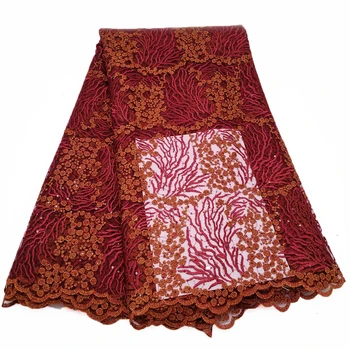 

African Lace Fabric 2019 Embroidered Nigerian Laces Fabric Bridal High Quality French Tulle Lace Fabric For Women Dress