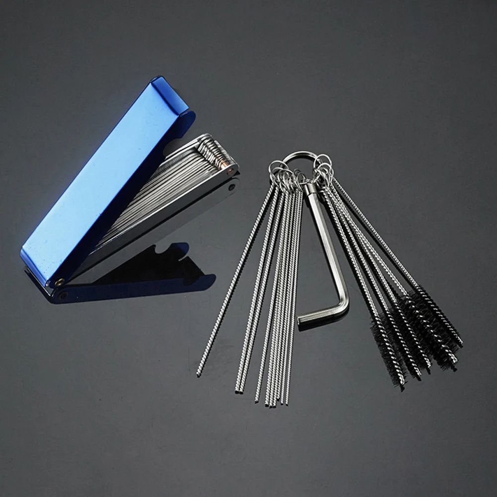 Stainless steel Nylon Carburetor Cleaning Brush Needle Set Airbrush Tattoo Equipment Brush Hardware Tool Nylon Brush