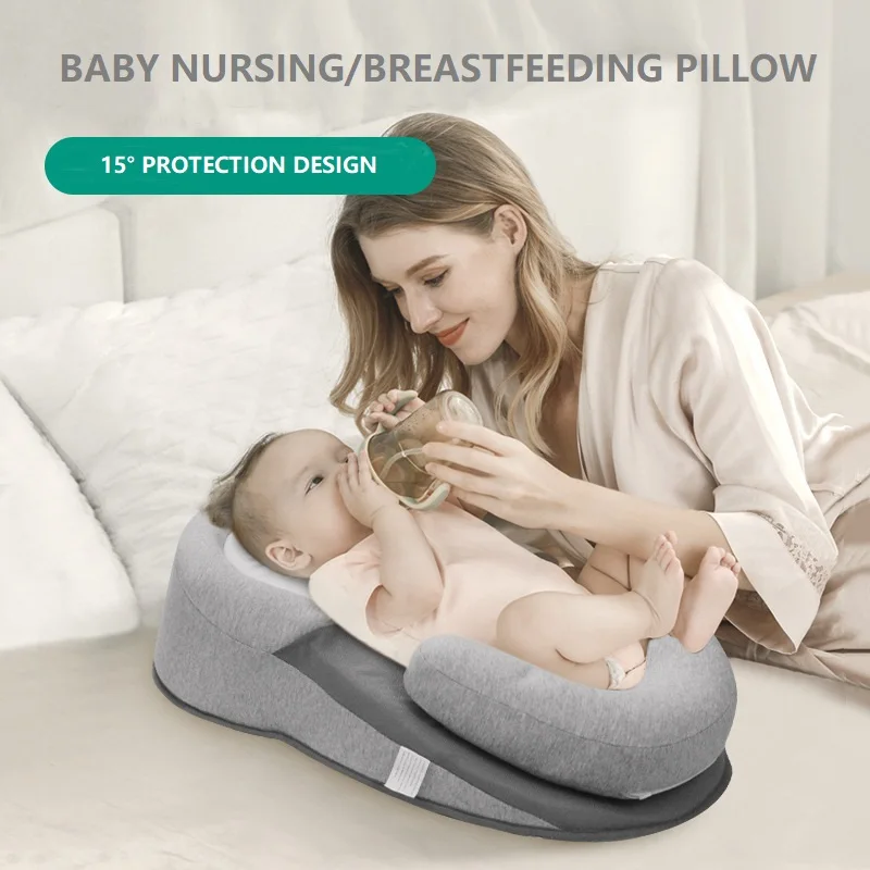 Baby Pillow Newborn Sleeping Support Pillow Concave Soft Cartoon Toddler Cushion Prevent Flat Head Baby Pillows Reflux Bed