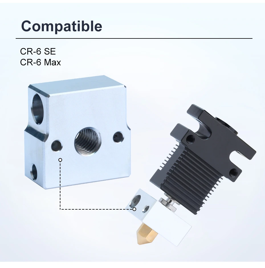 Trianglelab CR-6 SE Aluminum Metal Heater Block CR6 SE HEATBLOCK Compatible with CR-6 SE / CR-6 MAX SE printer stepper motor