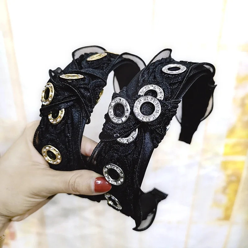 36 шт./лот DIY простой мульти ткани Алмазная круглая пряжка Повязки На Голову галстук повязки с узелком Инструменты для укладки волос аксессуар HA1380