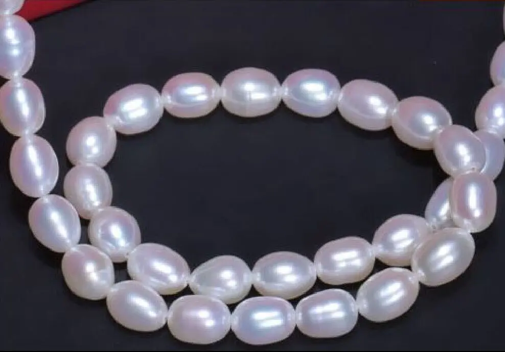 

AAA SOUTH SEA BAROQUE WHITE 9-10mm PEARL NECKLACE 14K YELLOW GOLD CLASP 18" @