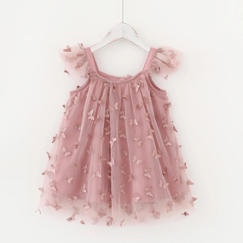 

2020 girls summer dress butterfly kids princess dresses for toddler sleeveless children clothes cute tutu dress vestidos