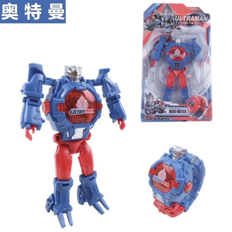 Творческий ручной робот трансформер игрушки детские электронные часы развитие