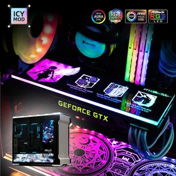 

MOD RGB Lighting Panel For PC Case VGA Backplate Side Panel Symphony A-RGB Colorful RGB AURA SYNC Water cooling Customization