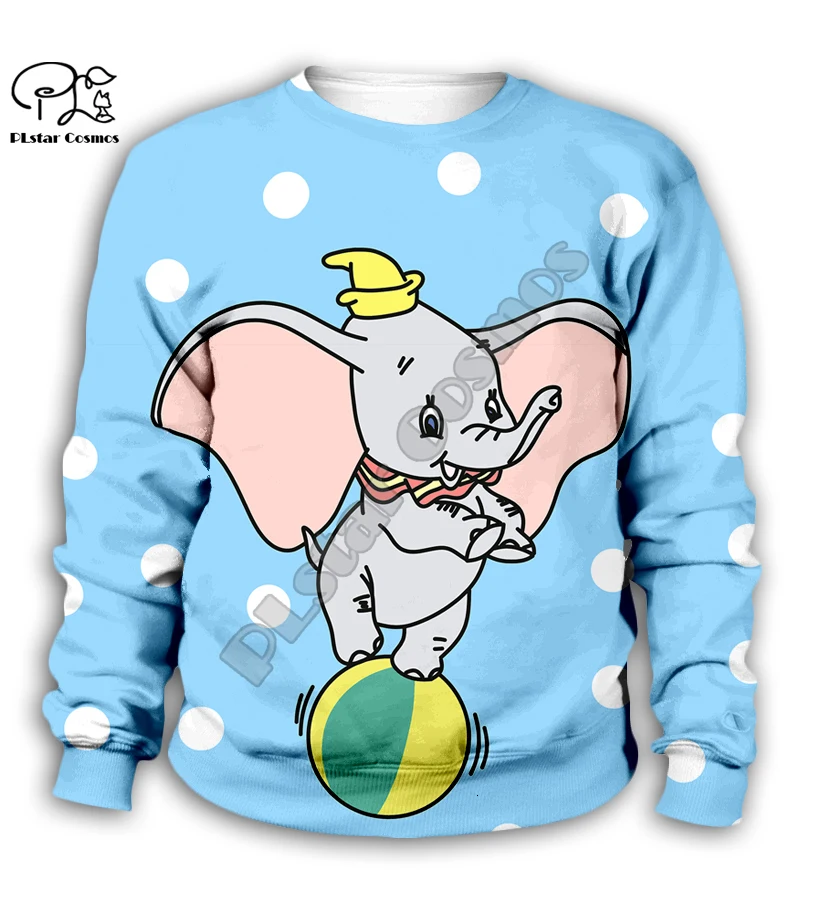 Chlid/Детский комплект; Dumbo; толстовки с капюшоном с 3d принтом; осенние свитшоты с длинными рукавами; синие рубашки; Милые штаны на молнии для маленьких девочек и мальчиков