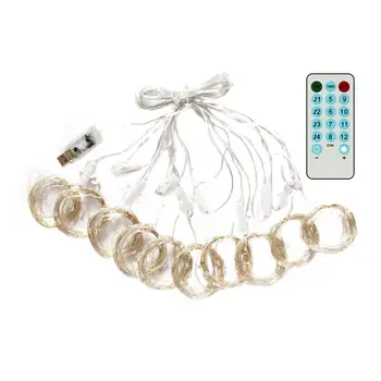 

Wedding Curtain Lamp String 300LED Copper Wire USB 5V Voice Remote Control Bedroom Waterfall Lighting Decoration