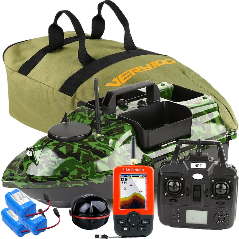 Very100 500m Gps Bait Boat Wireless Camo Fishing Bait Boat 3 Hoppers 2