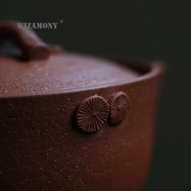 Wizamony Yixing Lila Homok Sörfőzde Teáskanna Eredeti, Mindenképpen Markolat Pot Könnyű Edény Kung Fu Tea Szertartás Retro Egyszerű Takaró Tál - Image 5