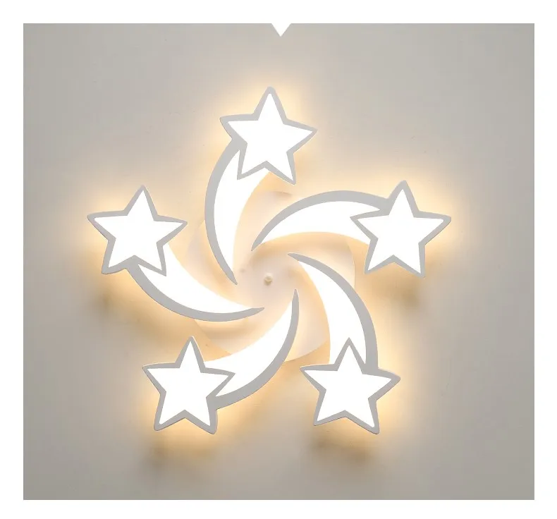 LED Fashion Simple Modern Warm Romantic Main Bedroom Wedding Room Living Room Studio Creative Meteor Ceiling Light