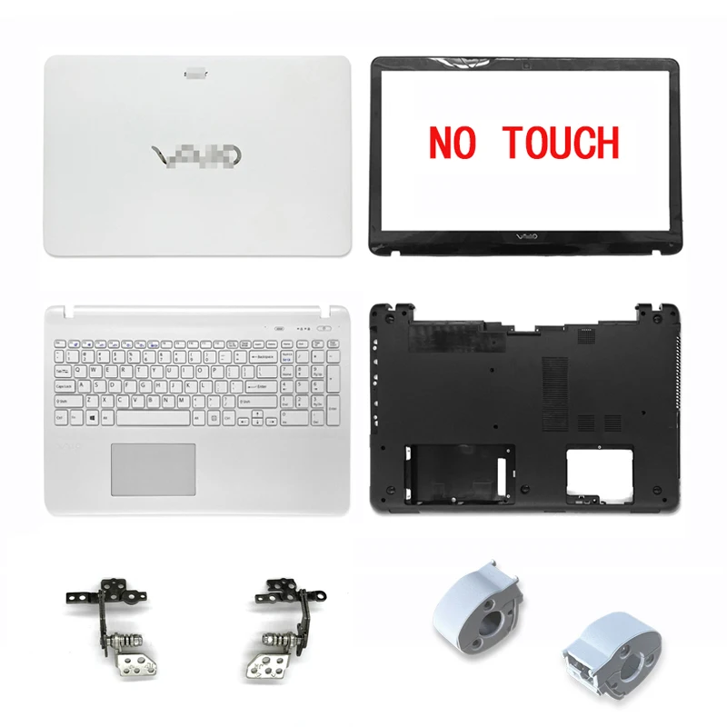 

New For Sony SVF153 SVF152a23t SVF15 SVF152 FIT15 SVF1541 Series Lcd Back Cover/Front Bezel/Plamrest/Bottom Case No Touch White