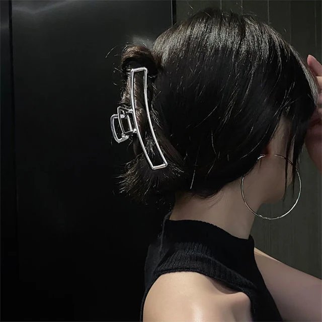 Ruoshui Woman Novelty Irregular Hairpins Punk Style Metal Silver Hair Claws Barrettes Women Hair Accessories Hair Clips Hairgrip style 15