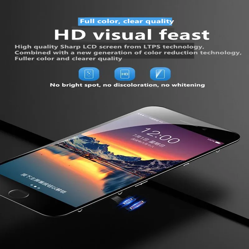 Заводская распродажа, сменный ЖК-дисплей для iphone 7 plus, ЖК-дисплей, сенсорный дигитайзер, сборка для iphone 7, ЖК-дисплей для iphone 6/8 plus