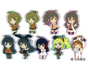 

Seishun Buta Yarou Original Japanese anime rubber mobile phone charms keychain strap