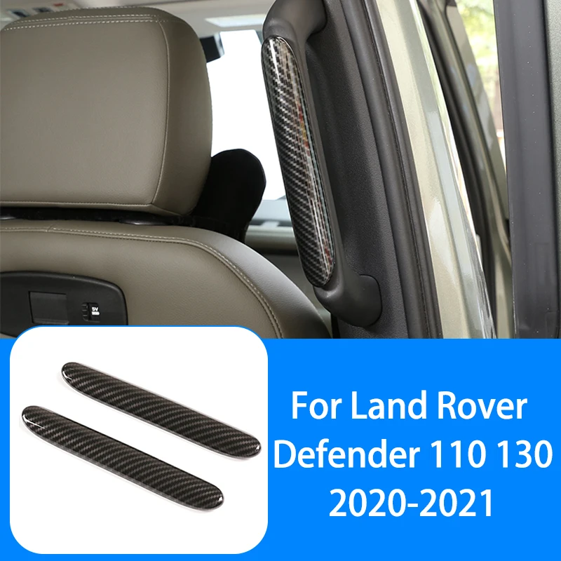 Car Rear Row B-pillar Upper Handle Decoration Cover Strip Trim ABS Plastic For Land Rover Defender 110 130 2020-21 Accessory | Автомобили