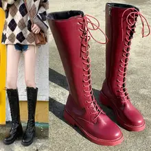 Сапоги до колена; женская обувь; женские сапоги; модные высокие сапоги из искусственной кожи с круглым носком на молнии; Новинка года; зимние теплые черные сапоги с коротким мехом; X402