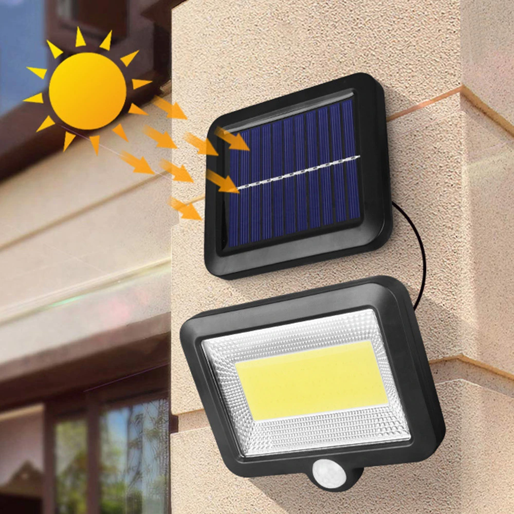 128LED COB Solar Power Motion Sensor Wall Light Outdoor Garden Yard Street Lamps 
