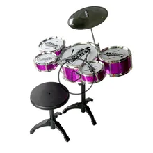 Детские музыкальные барабанные инструменты, игрушки, 5 барабанов, имитация джазовых барабанов, набор барабанов с барабаном, Обучающие музыкальные игрушки для детей