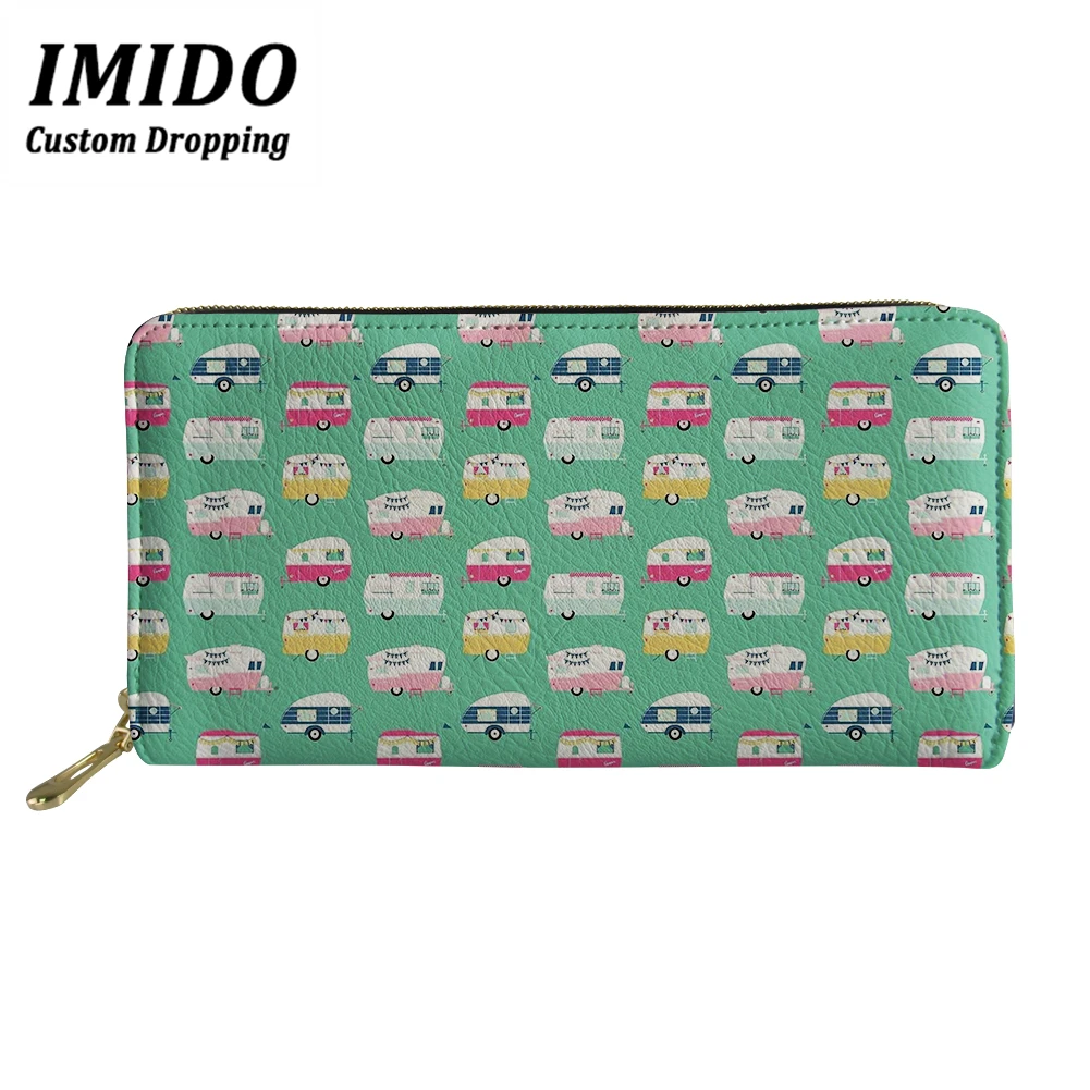 IMIDO, модные женские кошельки, рождественские, с рисунком Camper, многофункциональные, на молнии, кошельки, женские кошельки, сумка для мобильного телефона, кошелек, сумка для наличных - Цвет: wll5247