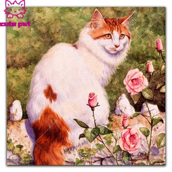 

DIY Diamond Embroidery Animal cute cat Diamond Painting Cross Stitch Diamond Rhinestone Home Decor cute pet 5D Embroidery puzzle