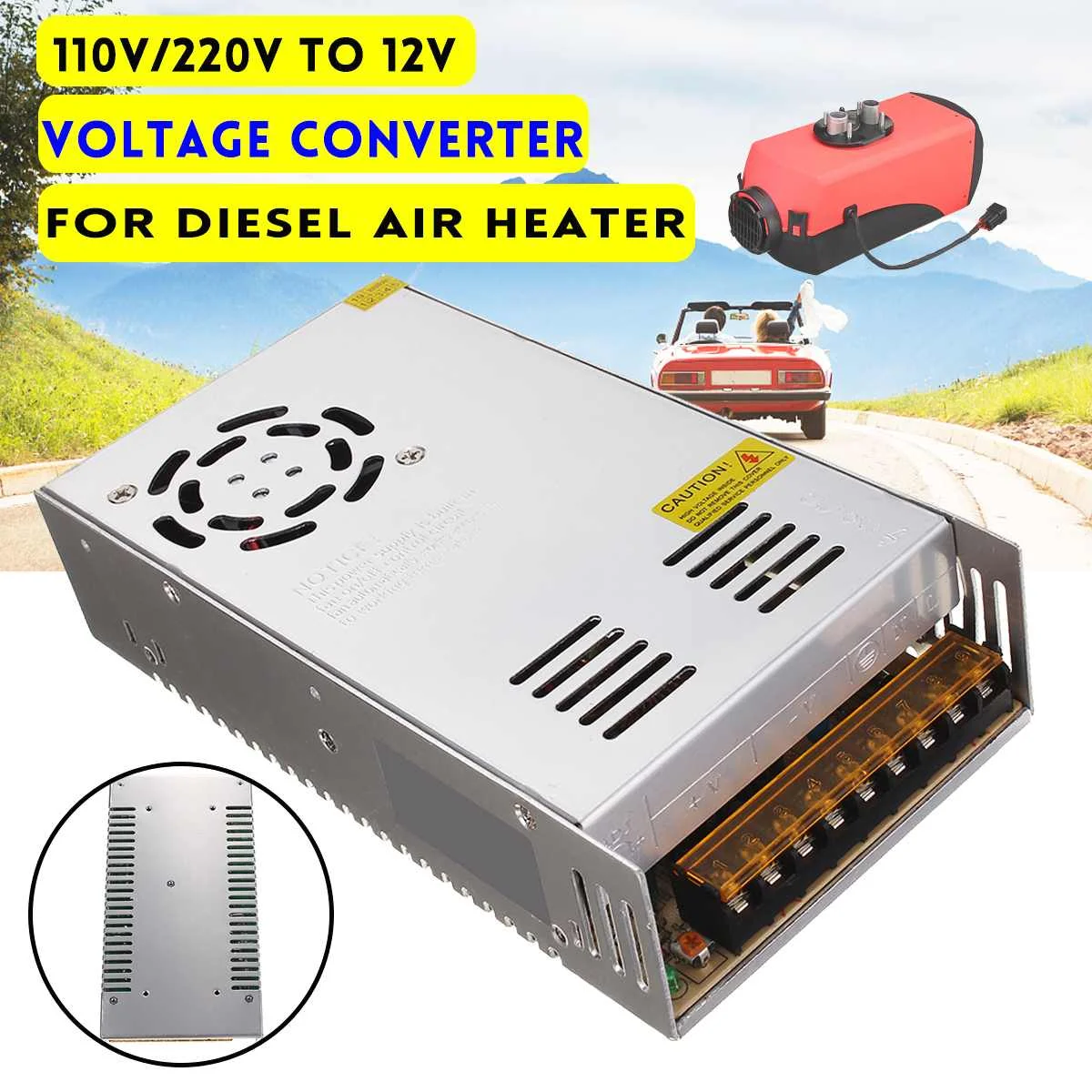 

AC 110V/220V Step Down To DC 12V 360W Voltage Converter Transformer Reducer Regulator Power For Diesel Air Heater Car heater