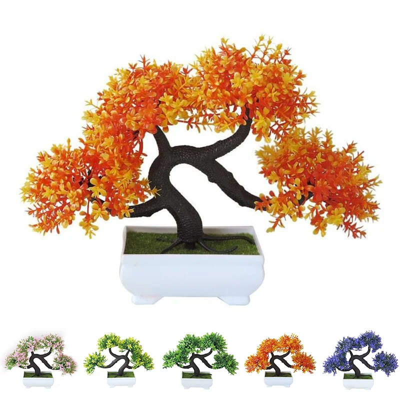 Fake Artificial Plants Bonsai Potted Plant Mini Simulation Pine Tree Decoration