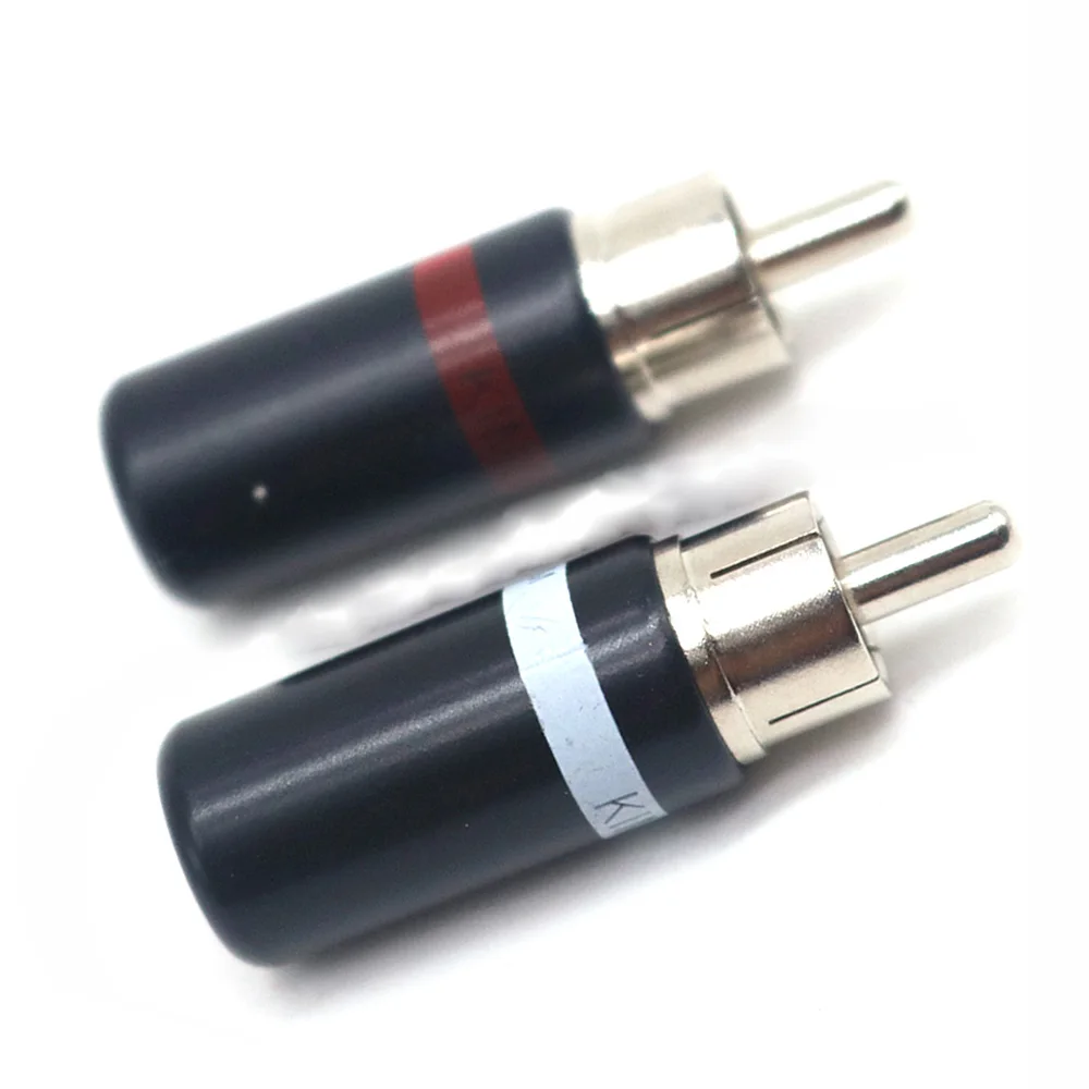 4 шт. позолоченный RCA аудио разъем, AMP межблочный rca разъем