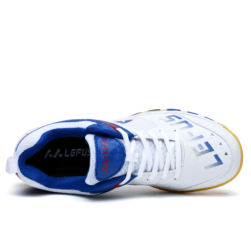 Мужская легкая обувь для бадминтона на шнуровке, для мужчин, для тренировок, дышащие, противоскользящие теннисные кроссовки, профессиональная обувь для бадминтона, 45