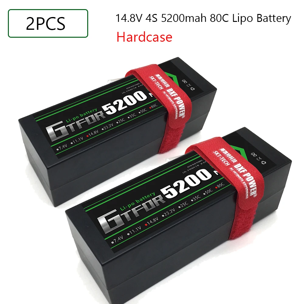 Аккумулятор GTFDR Lipo 4S 14 8 в 5200 мА · ч 80C/160C T Deans XT60 EC5 XT90 XT150 Жесткий Чехол для 1/10 1/8