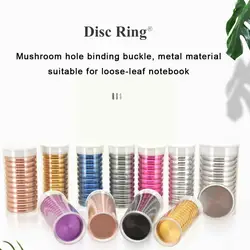 Boutons de reliure à boucle pour disques, accessoires métalliques en forme de champignon, trou pour reliure de Journal intime, anneau à feuilles mobiles pour Journal intime X0v0 