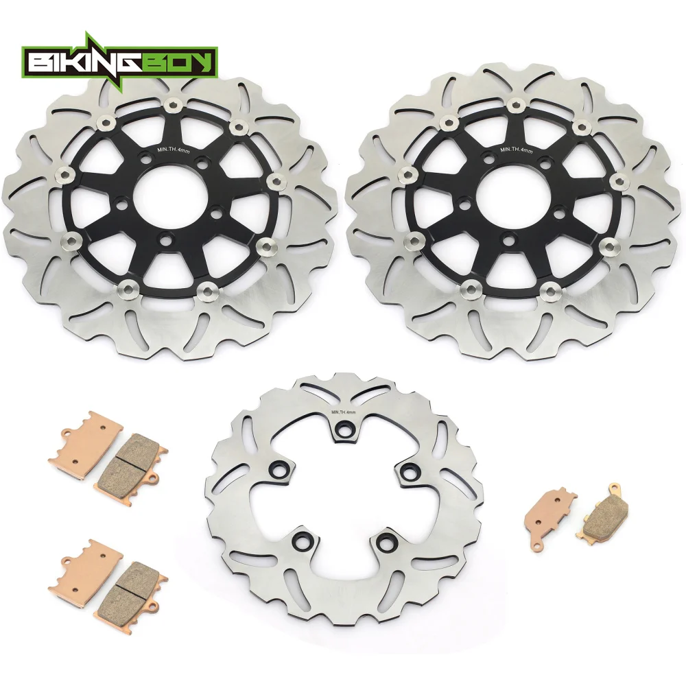 BIKINGBOY для Suzuki SV 1000 S K3 K4 K5 K6 K7 2003-2007 SV 1000 03-07 волнистые/круглые передние задние тормозные диски роторы колодки