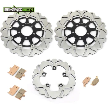 

BIKINGBOY Front Rear Brake Discs Disks Rotors Pads For Suzuki SV 1000 S 2003 2004 2005 2006 2007 SV 1000 03 04 05 06 07