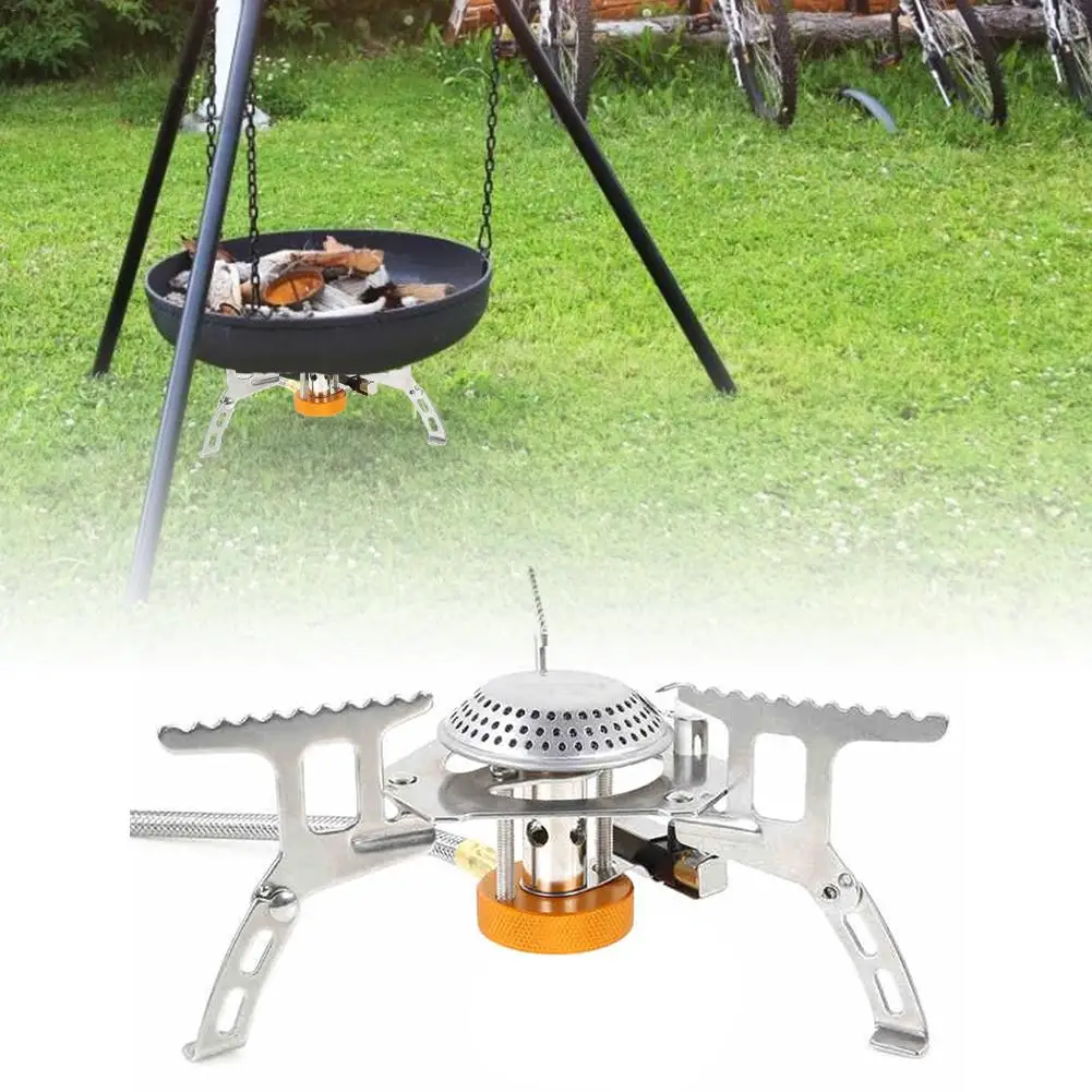 Camping Gas Stove Portable Mini Pocket Stove Split Burner Outdoor Gas Stove Camping Gas Portable Mini Pocket