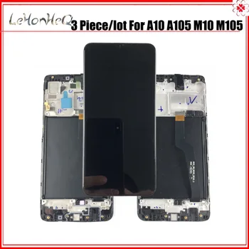 

3 Piece/lot Original Super AMOLED A10 LCD Frame For Samsung Galaxy A10 A105 A105F M10 M105 LCD Display Touch Screen Digitizer