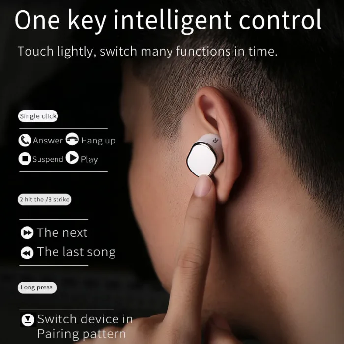 Bluetooth 5,0 наушники беспроводные Игровые мини-наушники с зарядным устройством для телефона ING-SHIPPING