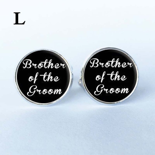 Round Black Cufflinks Clip Shirt Cuff Link Button Bride Best Man Groom Usher Father of the Groom Bride for Wedding Party