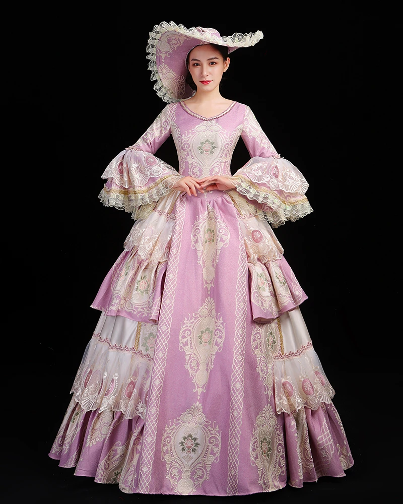 Элитные корт рококо барокко Marie Antoinette Бальные платья 18 век Ренессанс, платье для женщин