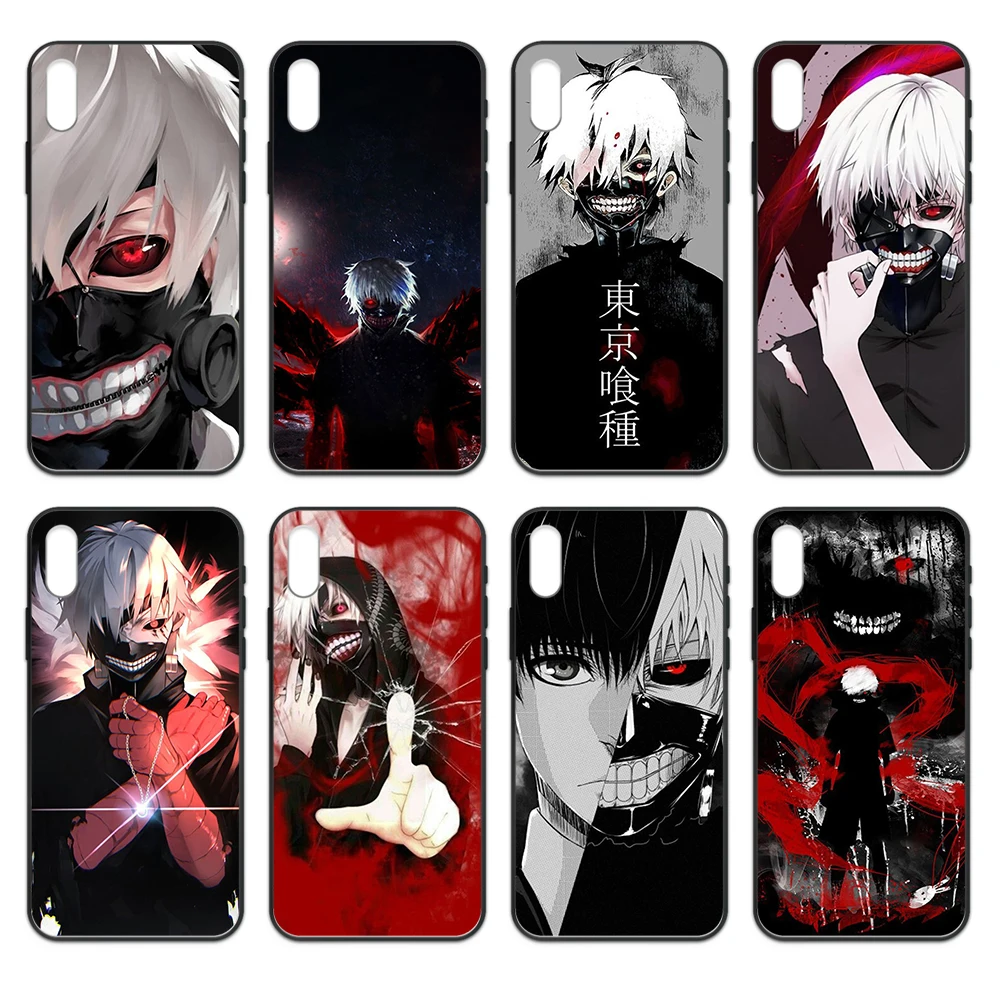 Tokyo Ghouls Ghoul аниме Япония Etui черный чехол для телефона Корпус iphone 4 4s 5 5S SE 5C 6 6S 7 8 plus X