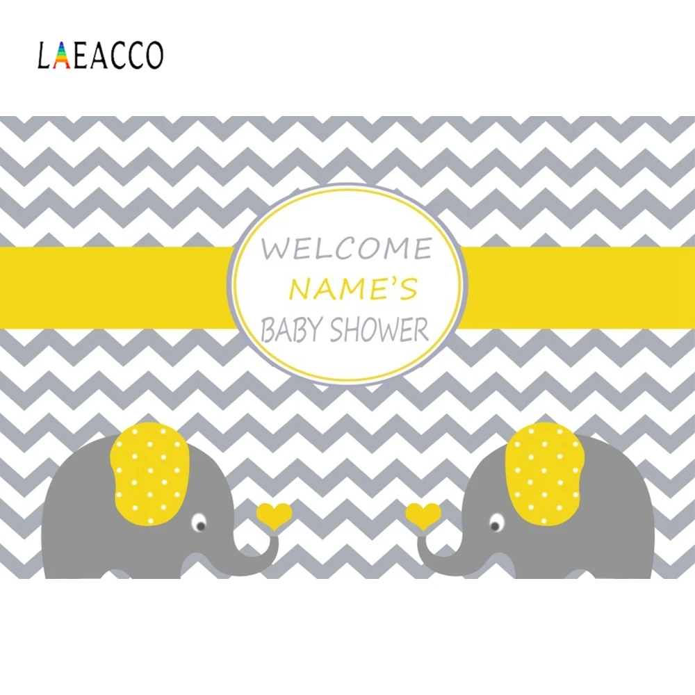 

Laeacco Elephant Jagged Wave Heart Baby Shower Newborn Birthday Photo Backgrounds Customized Photography Backdrops Photo Studio