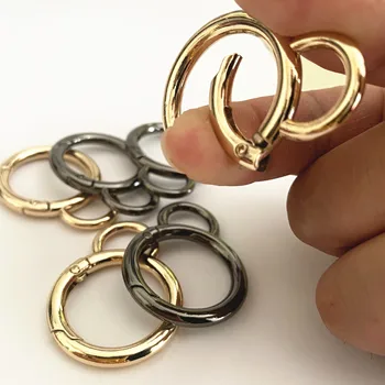 

10pcs Spring Gate Buckle Double D O Ring Openable Keyring Pendant Clasp Snap Hooks For Bag Strap Web Holder DIY Accessories