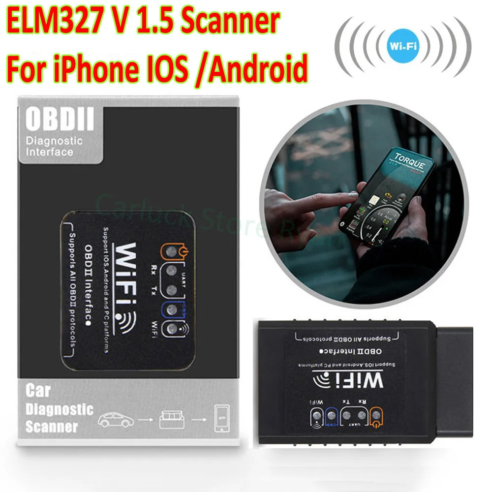 Legújabb Obd2 Wifi Elm327 V 1,5 Szkenner I Telefon Ios /Android Auto Obdii Diagnosztikai Eszköz Obd 2 Odb Ii Elm 327 V1.5 Wi-Fi